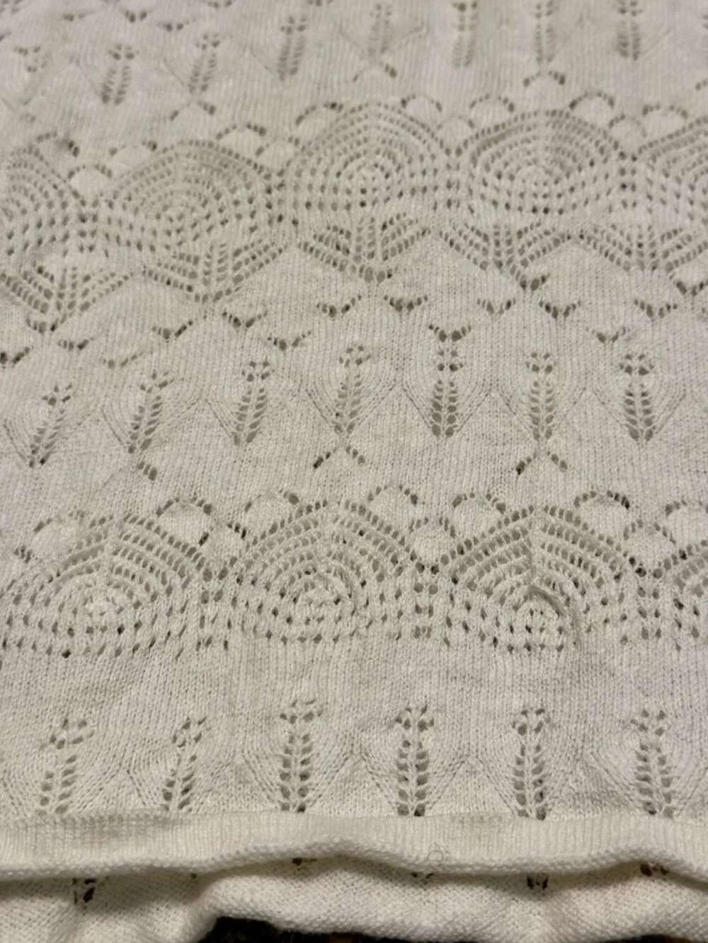 Spell Siesta Cami Organic Cotton Knit Tank XS Boho Lace in White Sands - Picture 13 of 15